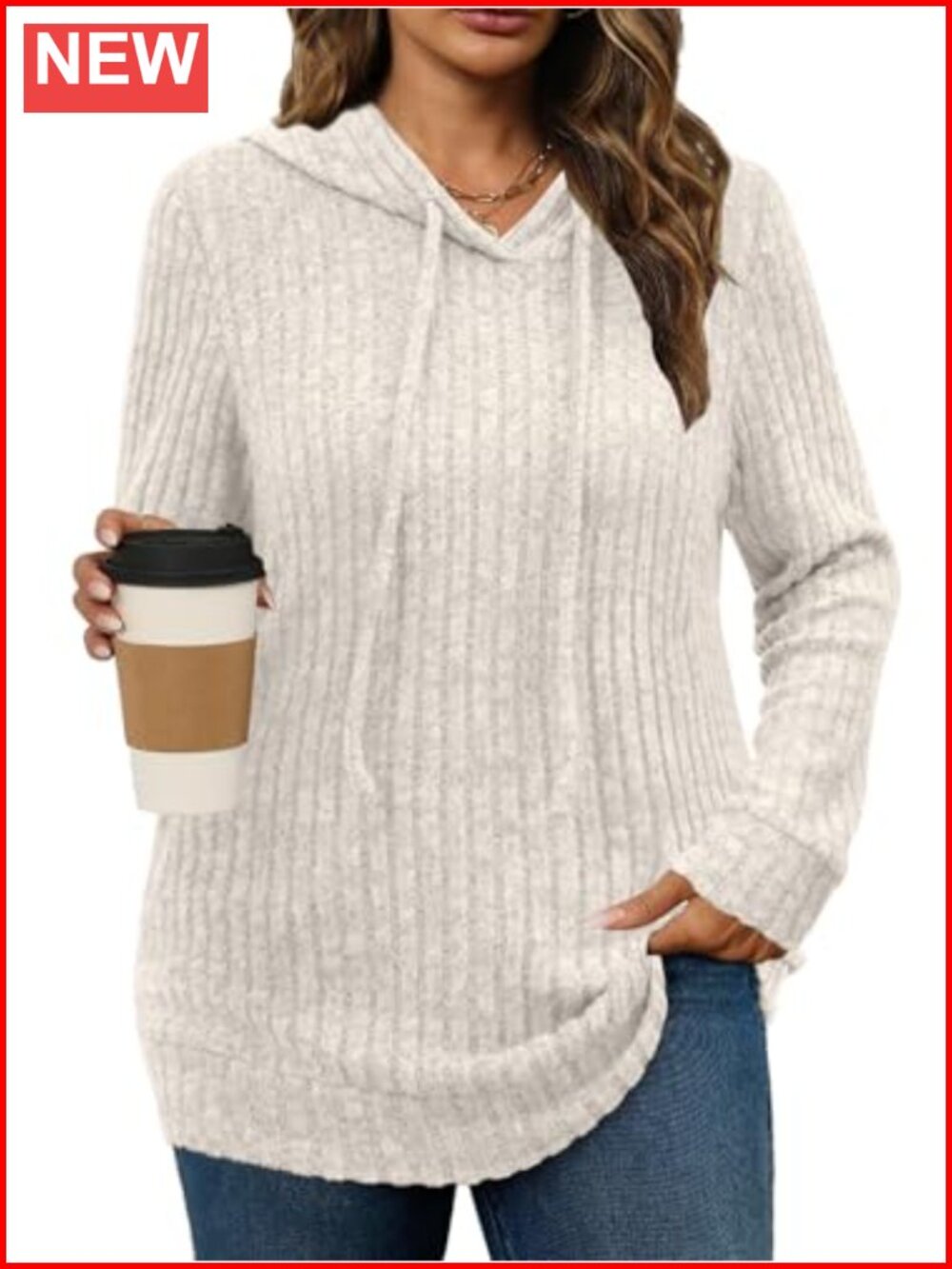 Plus Size Lightweight Hoodie Sweater Long Sleeve Fall Top L-4XL